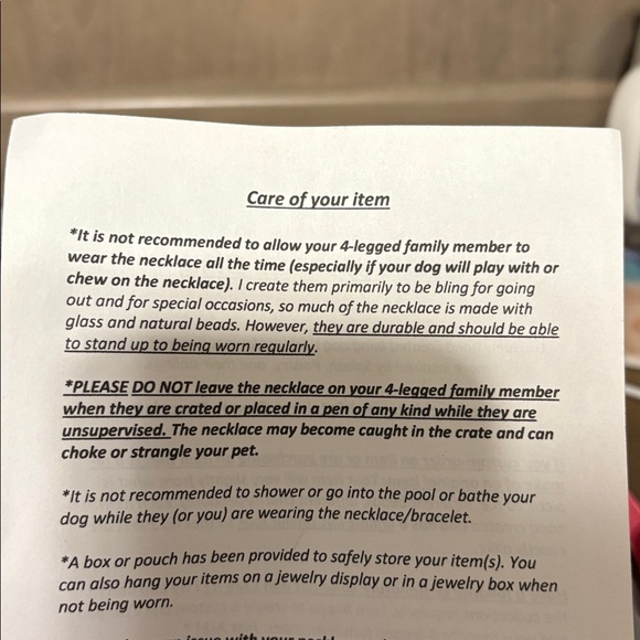 Handmade Beaded Dog Necklace and Matching Owner Bracelet Set - Picture 6 of 9